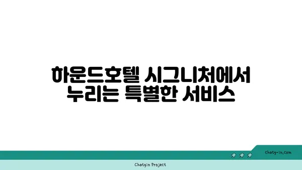 해운대 호텔과 함께하는 휴식의 시간, 하운드호텔 시그니처에서의 여유