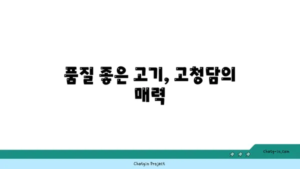 고청담 콜키지 프리, 여의도의 맛있는 고기 요리와 특별한 오마카세 경험