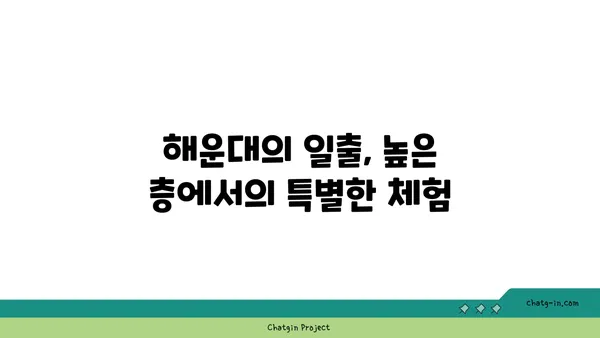 높은 층에서 바라보는 해운대의 환상적인 경치