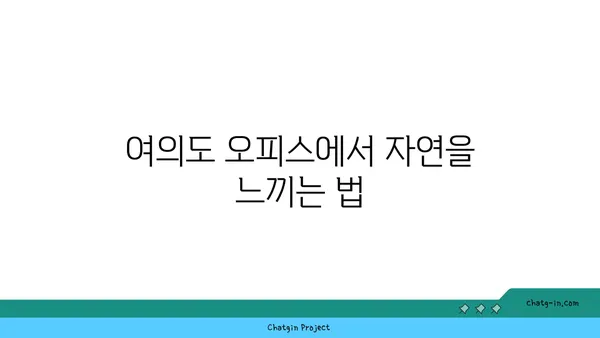 여의도 오피스 공간에 자연스러운 터치를 더하는 화분