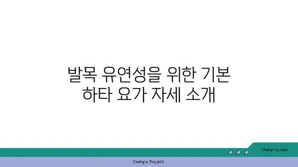 발목 유연성을 높이는 하타 요가 자세