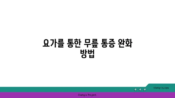 무릎 관절 보호를 위한 하타 요가 스트레칭