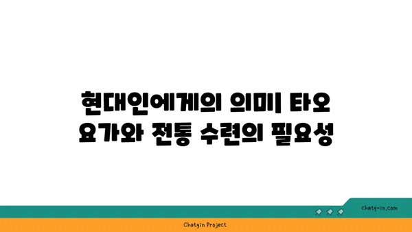 타오 요가와 중국 전통 수련의 조화
