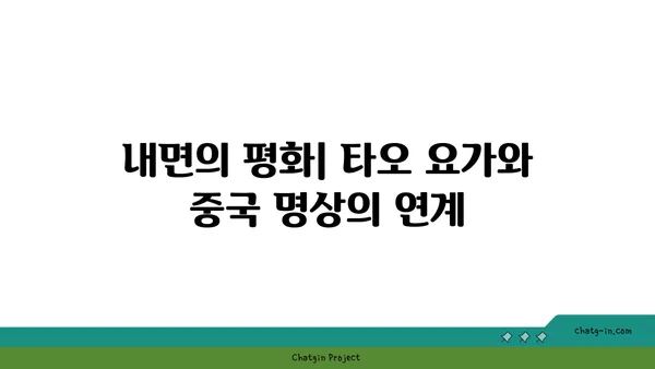타오 요가와 중국 전통 수련의 조화