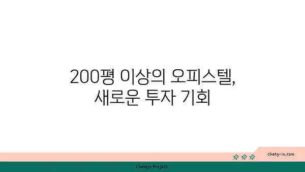공간이 풍부한 여의도: 200평 이상 오피스텔로 확장