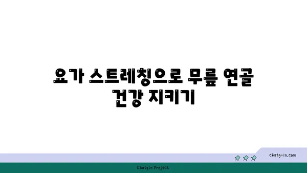 무릎 건강을 위한 요가 스트레칭 추천