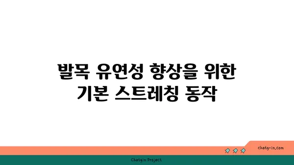 발목 유연성 강화를 위한 요가 스트레칭 추천