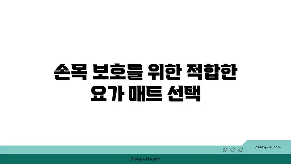 손목 관절 보호를 위한 요가 도구 선택법