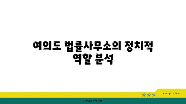 여의도 법률사무소 정치적 연결 사무실: 권력의 중심에서 영향력 확대