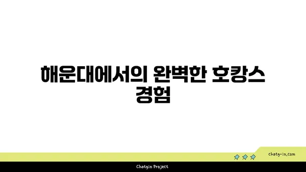 부산 해운대 하운드호텔시그니처: 차량 주차 가능한 호캉스 호텔