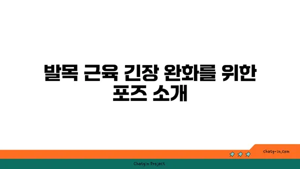 발목 근육 긴장을 풀어주는 아이엔가 요가