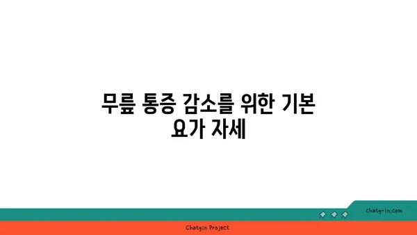 무릎 통증 예방 요가 스트레칭 루틴