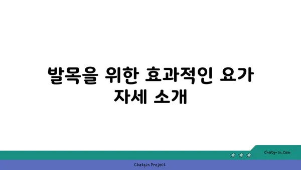 발목 관절 보호를 위한 빈야사 요가 루틴
