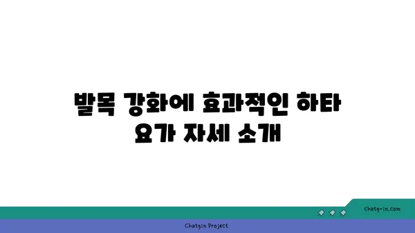발목 근육 강화를 위한 하타 요가 스트레칭