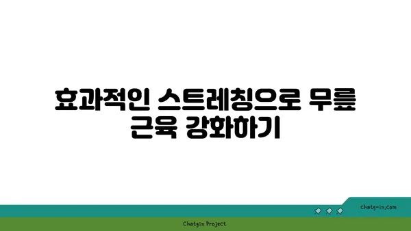 무릎 통증 예방 요가 스트레칭 루틴