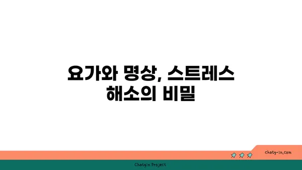 요가와 명상으로 하루 마무리하기