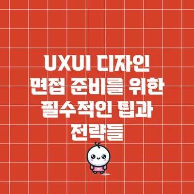 UX/UI 디자인 면접 준비를 위한 필수적인 팁과 전략들