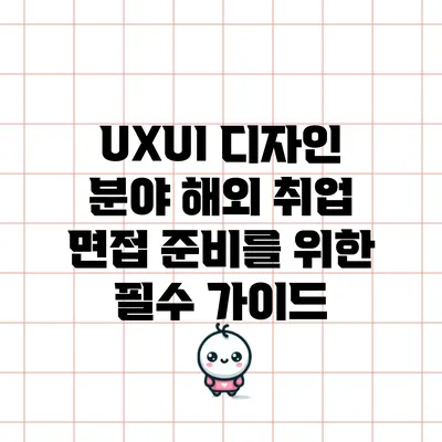 UX/UI 디자인 분야 해외 취업 면접 준비를 위한 필수 가이드
