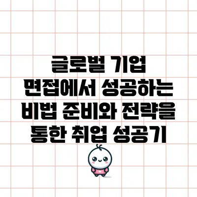 글로벌 기업 면접에서 성공하는 비법: 준비와 전략을 통한 취업 성공기