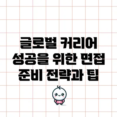 글로벌 커리어 성공을 위한 면접 준비 전략과 팁