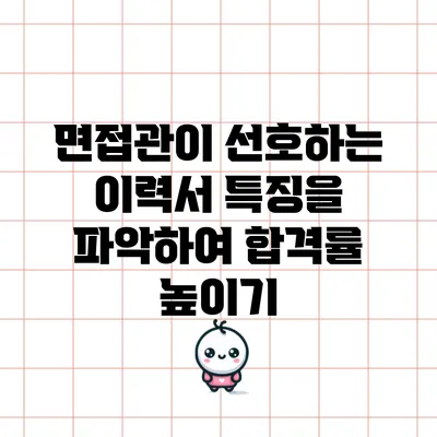 면접관이 선호하는 이력서 특징을 파악하여 합격률 높이기