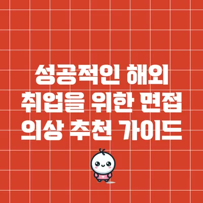 성공적인 해외 취업을 위한 면접 의상 추천 가이드