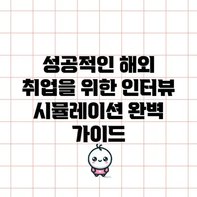 성공적인 해외 취업을 위한 인터뷰 시뮬레이션 완벽 가이드