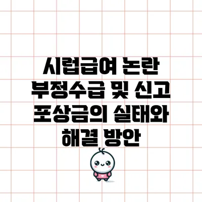 시럽급여 논란: 부정수급 및 신고 포상금의 실태와 해결 방안