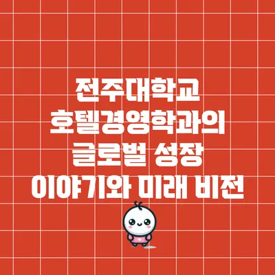 전주대학교 호텔경영학과의 글로벌 성장 이야기와 미래 비전