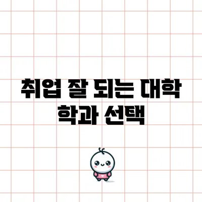 취업 잘 되는 대학 학과 선택