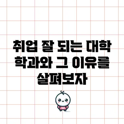 취업 잘 되는 대학 학과와 그 이유를 살펴보자
