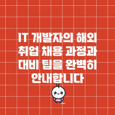 IT 개발자의 해외 취업: 채용 과정과 대비 팁을 완벽히 안내합니다
