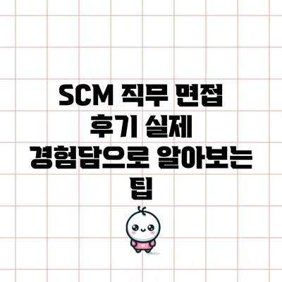 SCM 직무 면접 후기: 실제 경험담으로 알아보는 팁