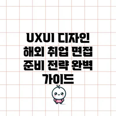 UX/UI 디자인 해외 취업 면접 준비 전략 완벽 가이드