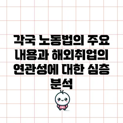 각국 노동법의 주요 내용과 해외취업의 연관성에 대한 심층 분석
