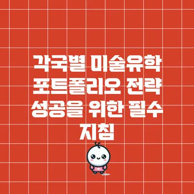 각국별 미술유학 포트폴리오 전략: 성공을 위한 필수 지침