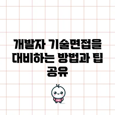 개발자 기술면접을 대비하는 방법과 팁 공유