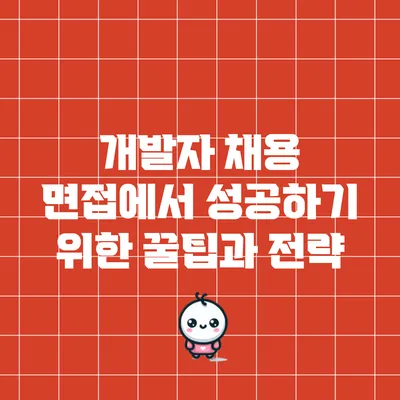 개발자 채용 면접에서 성공하기 위한 꿀팁과 전략