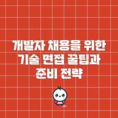 개발자 채용을 위한 기술 면접 꿀팁과 준비 전략