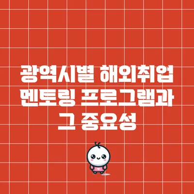 광역시별 해외취업 멘토링 프로그램과 그 중요성