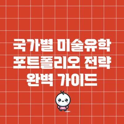 국가별 미술유학 포트폴리오 전략 완벽 가이드
