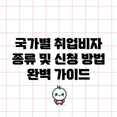 국가별 취업비자 종류 및 신청 방법 완벽 가이드