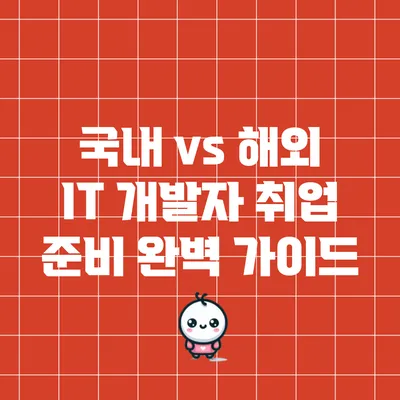 국내 vs 해외 IT 개발자 취업 준비 완벽 가이드