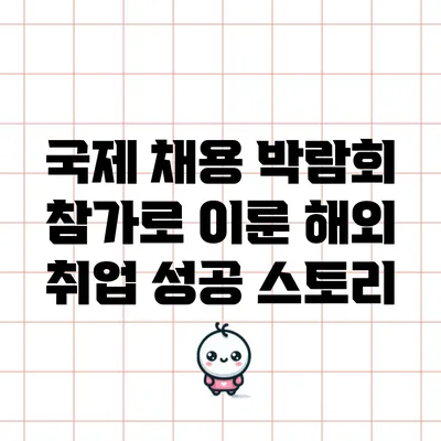 국제 채용 박람회 참가로 이룬 해외 취업 성공 스토리