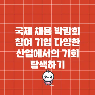 국제 채용 박람회 참여 기업: 다양한 산업에서의 기회 탐색하기