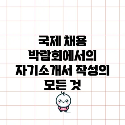 국제 채용 박람회에서의 자기소개서 작성의 모든 것