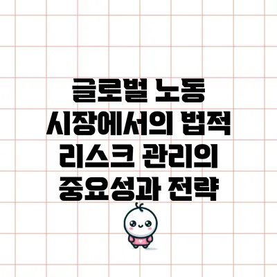 글로벌 노동 시장에서의 법적 리스크 관리의 중요성과 전략