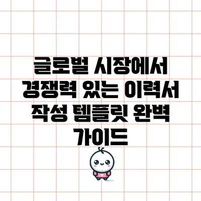 글로벌 시장에서 경쟁력 있는 이력서 작성 템플릿 완벽 가이드