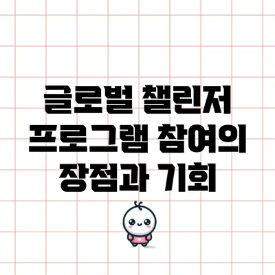 글로벌 챌린저 프로그램 참여의 장점과 기회