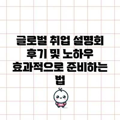 글로벌 취업 설명회 후기 및 노하우: 효과적으로 준비하는 법